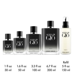Lifestyle view of Acqua di Gio Parfum on a vanity display.