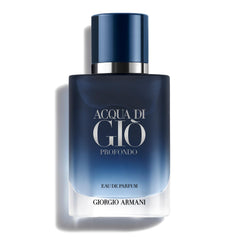 Armani Beauty Acqua di Giò Profondo bottle front view highlights fresh marine scent for daily wear.