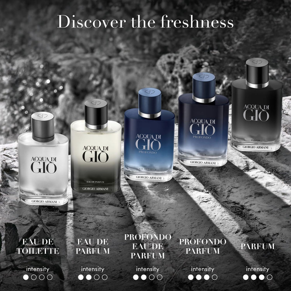 Armani Beauty Acqua di Gio white musk note balances warmth and clarity.