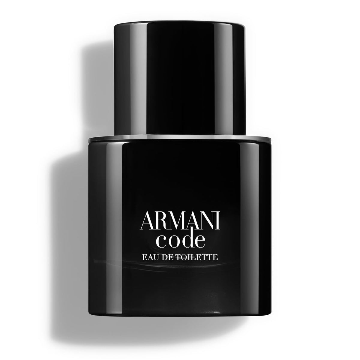 Armani Code bottle front view showing the sleek statement design for premium presence