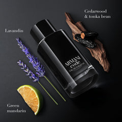 Armani Code top-note close-up highlighting citrus brightness for daytime confidence