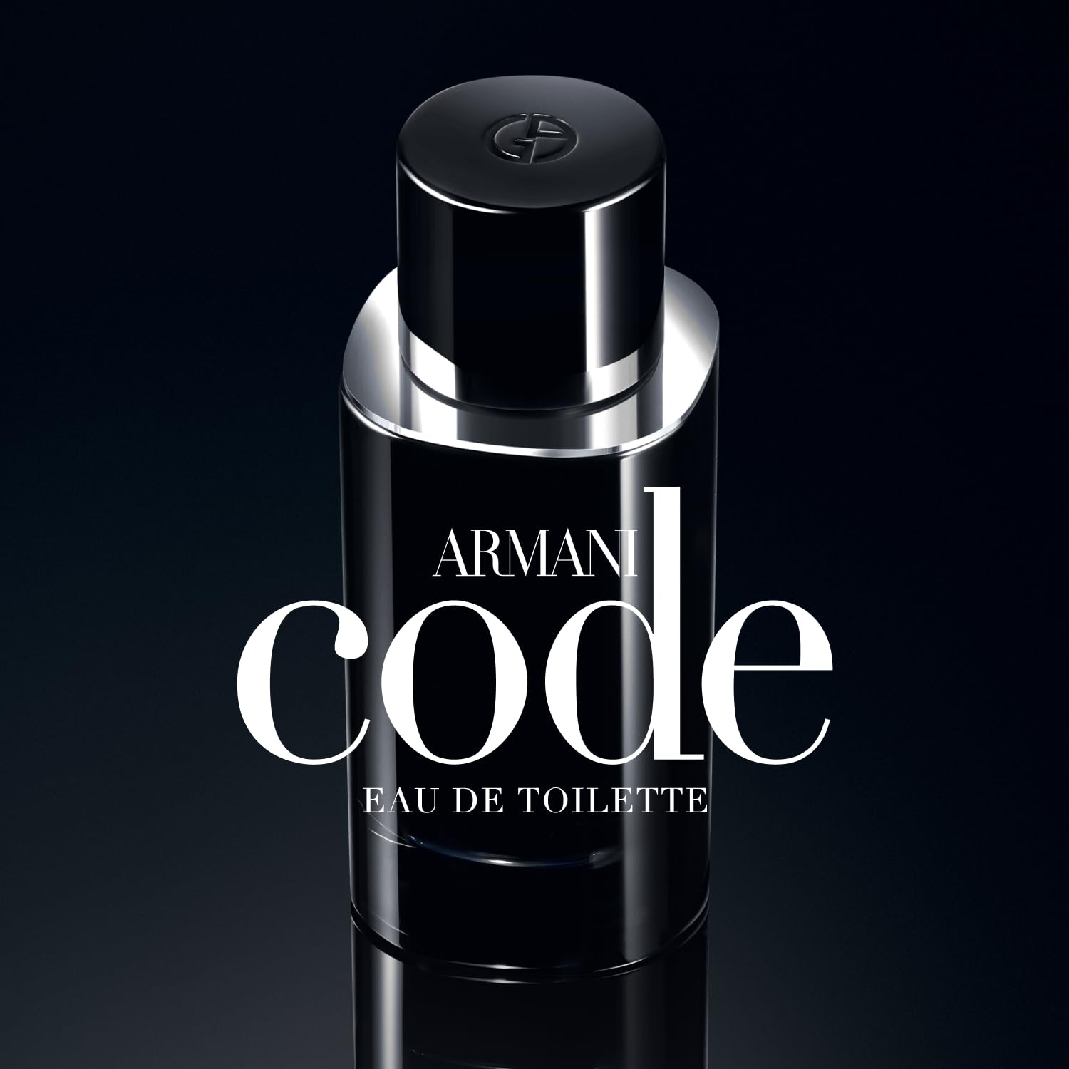 Armani Code refillable bottle cap emphasizing sustainable, long-term fragrance use