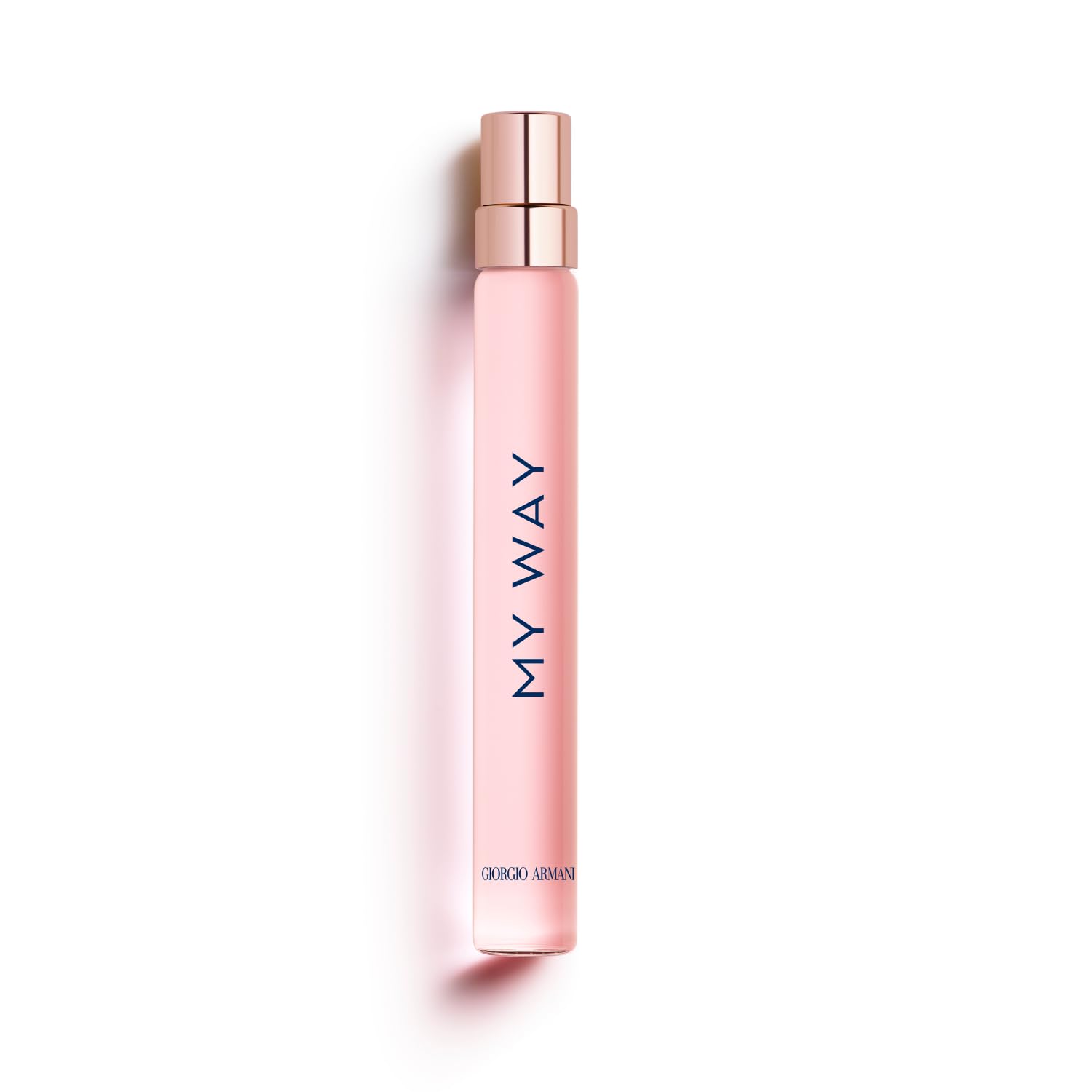 Armani Beauty My Way bottle cap detail with blue and gold finish for premium look