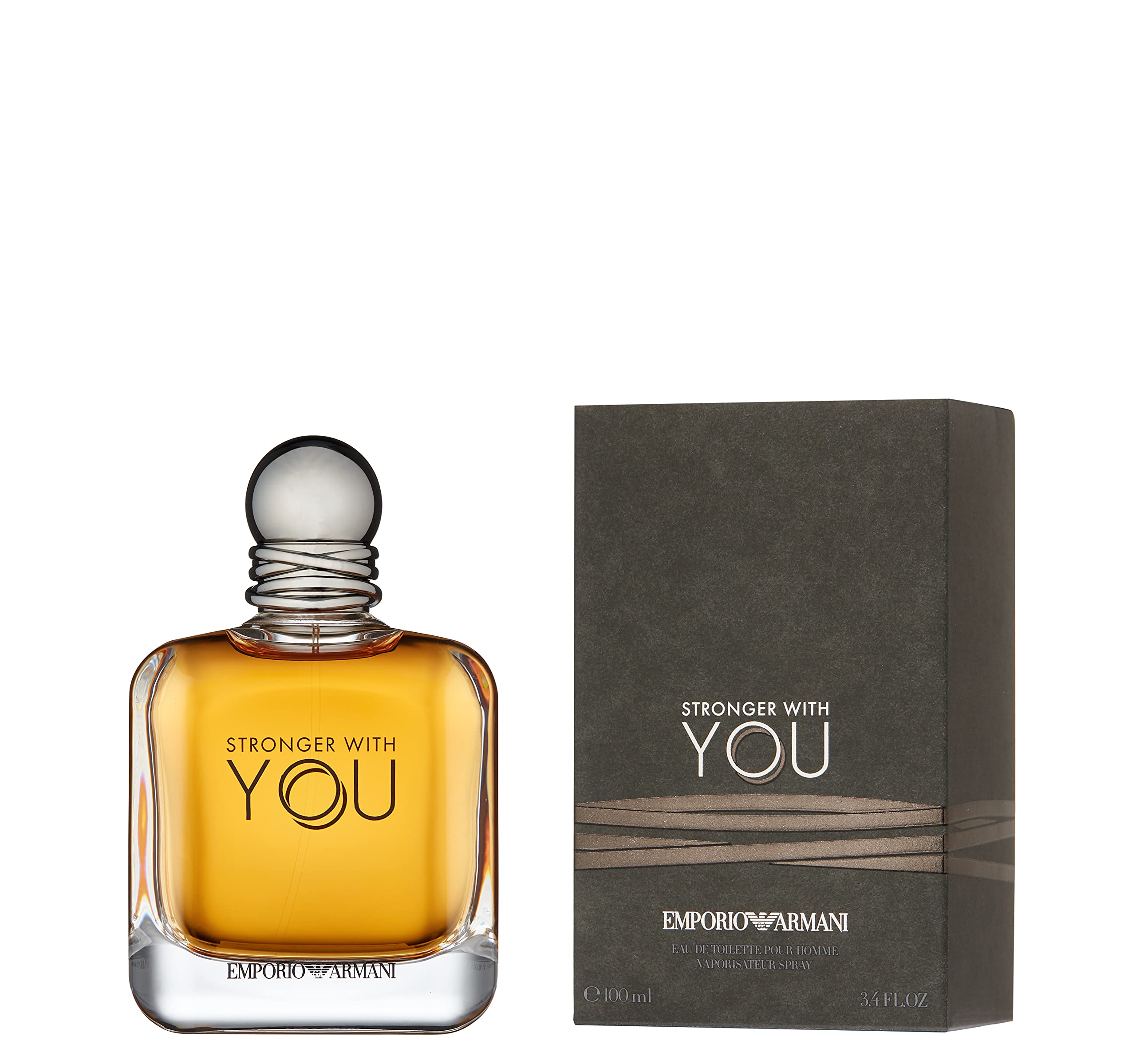 Armani Beauty Stronger With You bottle cap close-up shows premium, durable design.