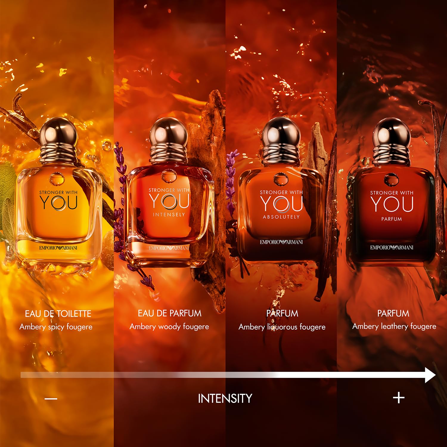 Armani Beauty Stronger With You Intensely lavender heart adds a fresh aromatic touch