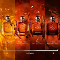 Armani Beauty Stronger With You Parfum chestnut accord closeup