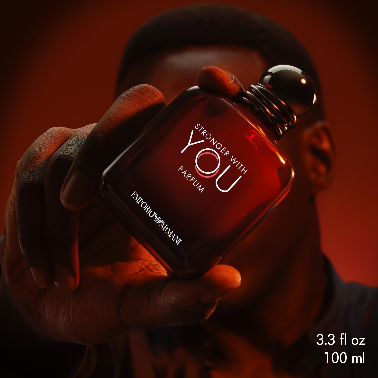 Armani Beauty Stronger With You Parfum leather texture closeup