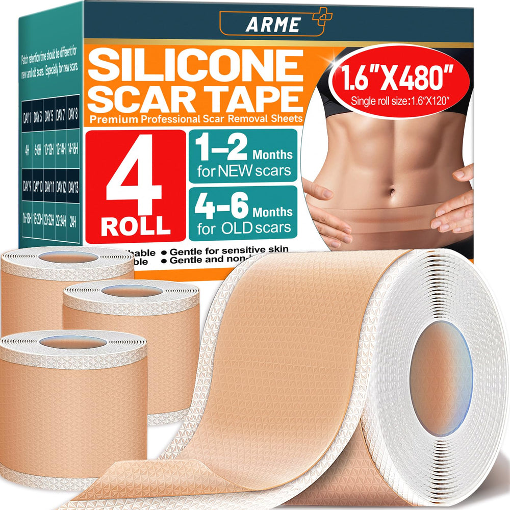 Arme silicone scar tape bulk four-roll bundle for extended scar care