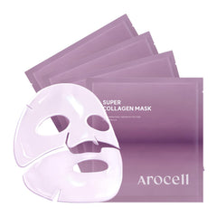 AROCELL Super Collagen Overnight Mask, embalaje cristal, cuidado nocturno con resultados visibles