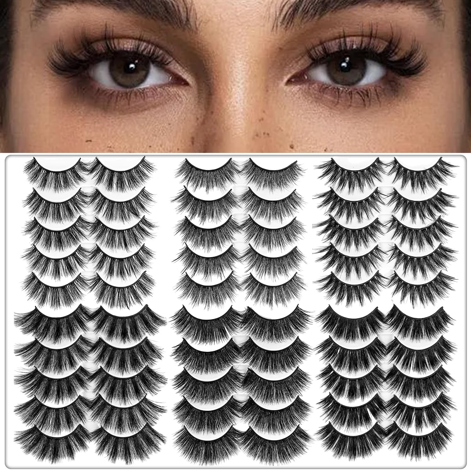 AROIC 30-pairs lashes kit packaging for premium daily wear.