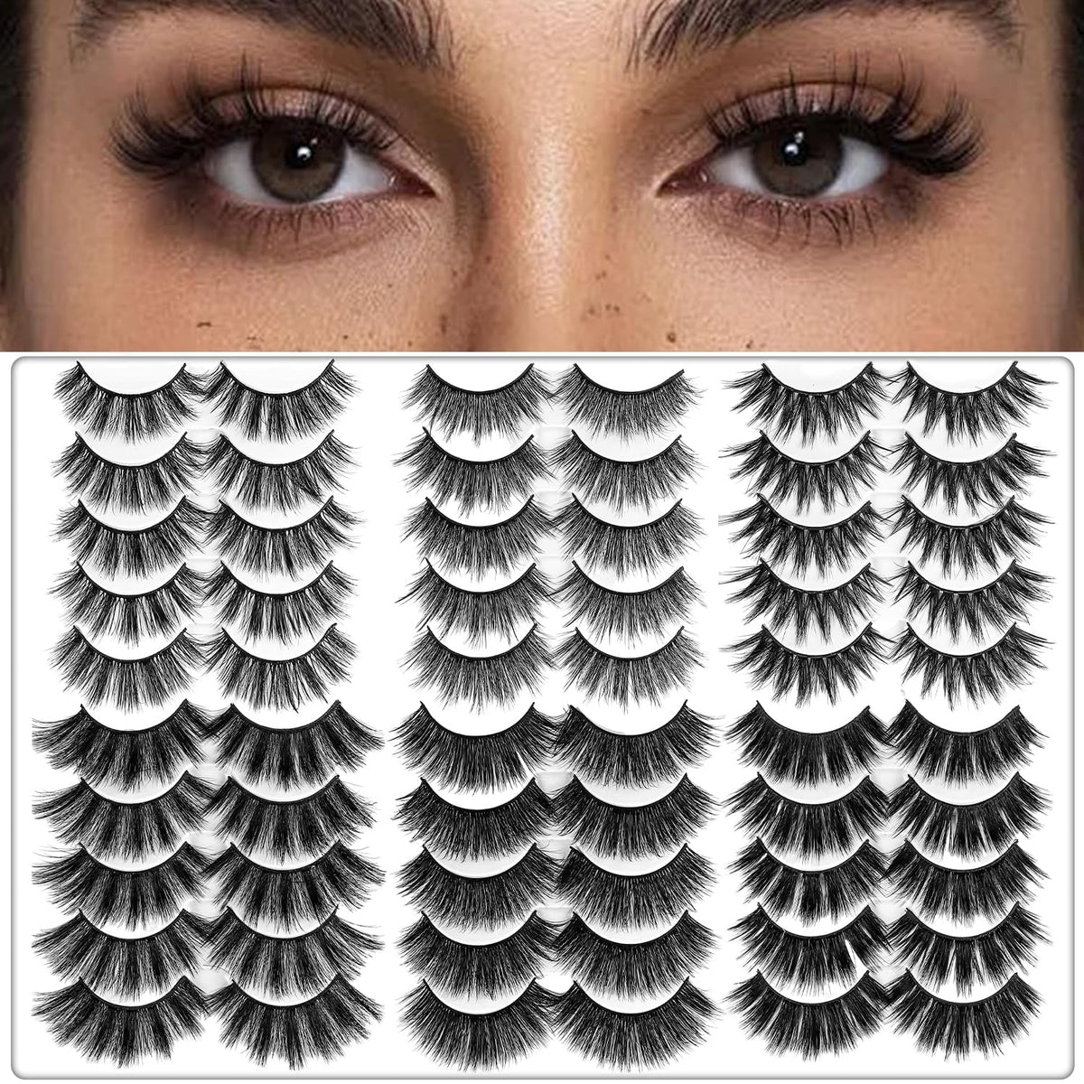 AROIC 30-pairs lashes kit packaging for premium daily wear.