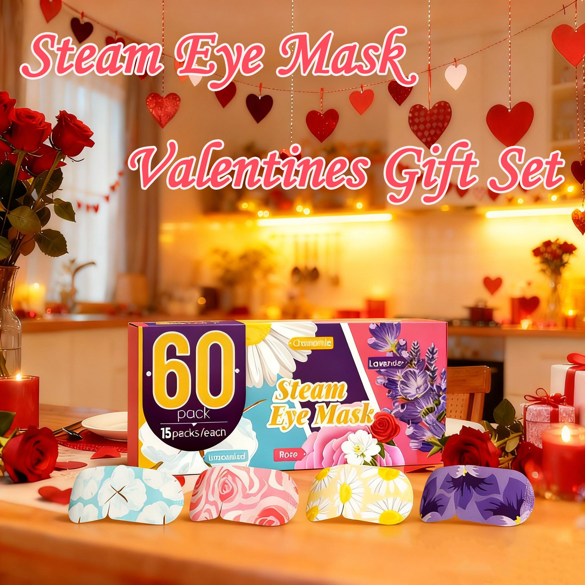 AROIC chamomile steam eye mask offering calm, soothing ambience during travel