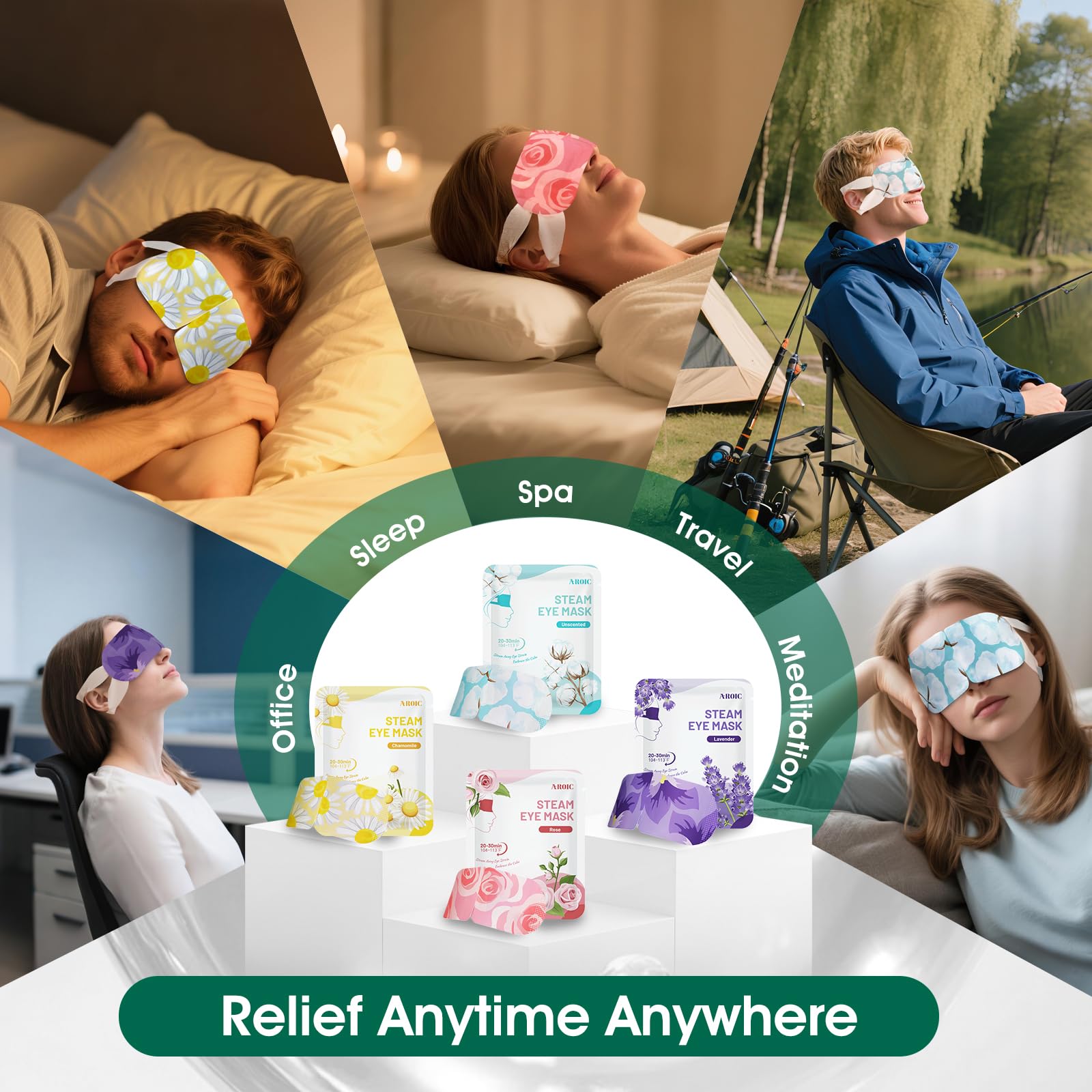AROIC gift-ready steam eye masks for birthdays and spa moments