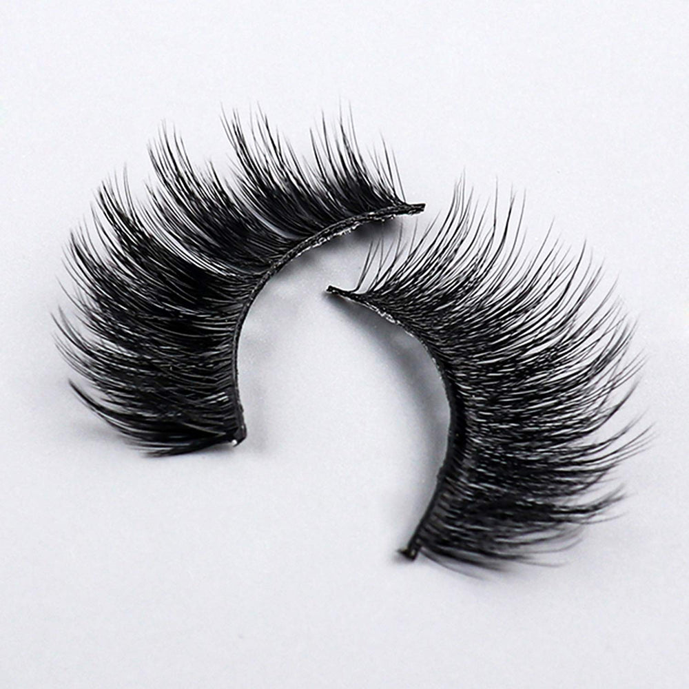 AROIC handmade synthetic fiber lashes emphasize fluffy natural look.