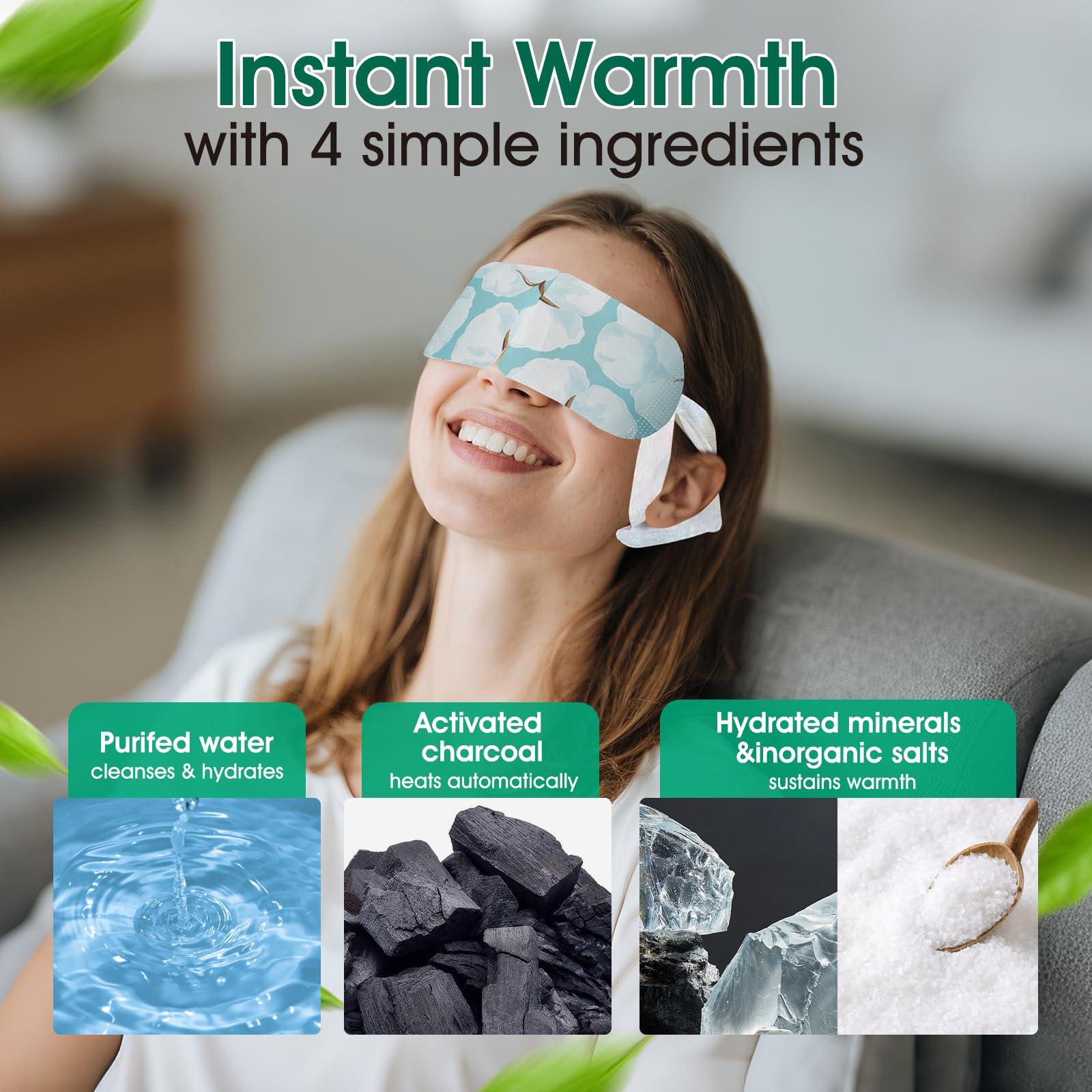 AROIC individually wrapped steam eye mask for hygienic protection on the go