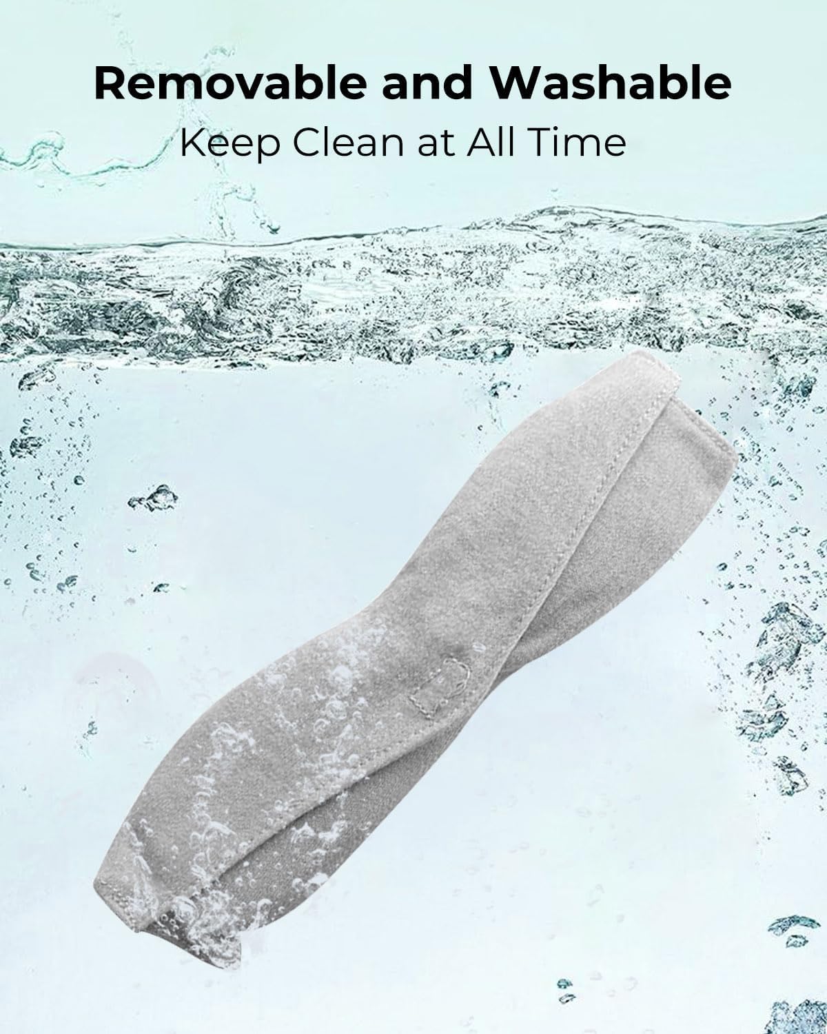 Aroma Season eye mask on eyelids demonstrates warm, comfortable contact