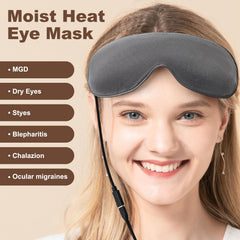 Aroma Season heated eye mask digital display shows precise heat and time.