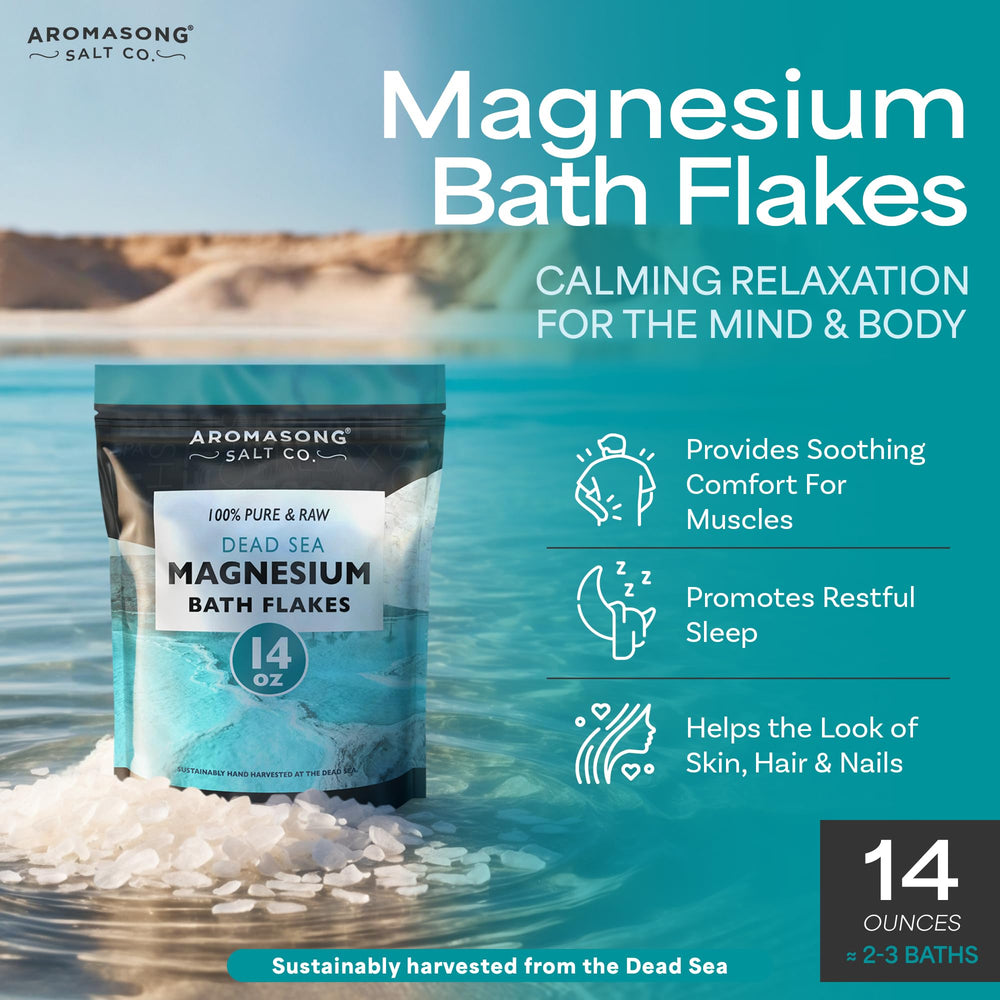 Aromasong cristales magnesio para baño, ideal para relajación muscular