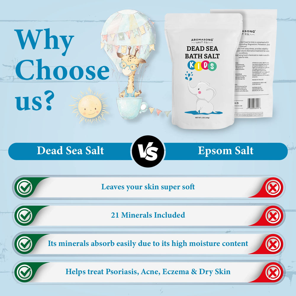 Aromasong sal de mar para niños, uso para exfoliacion suave en casa.