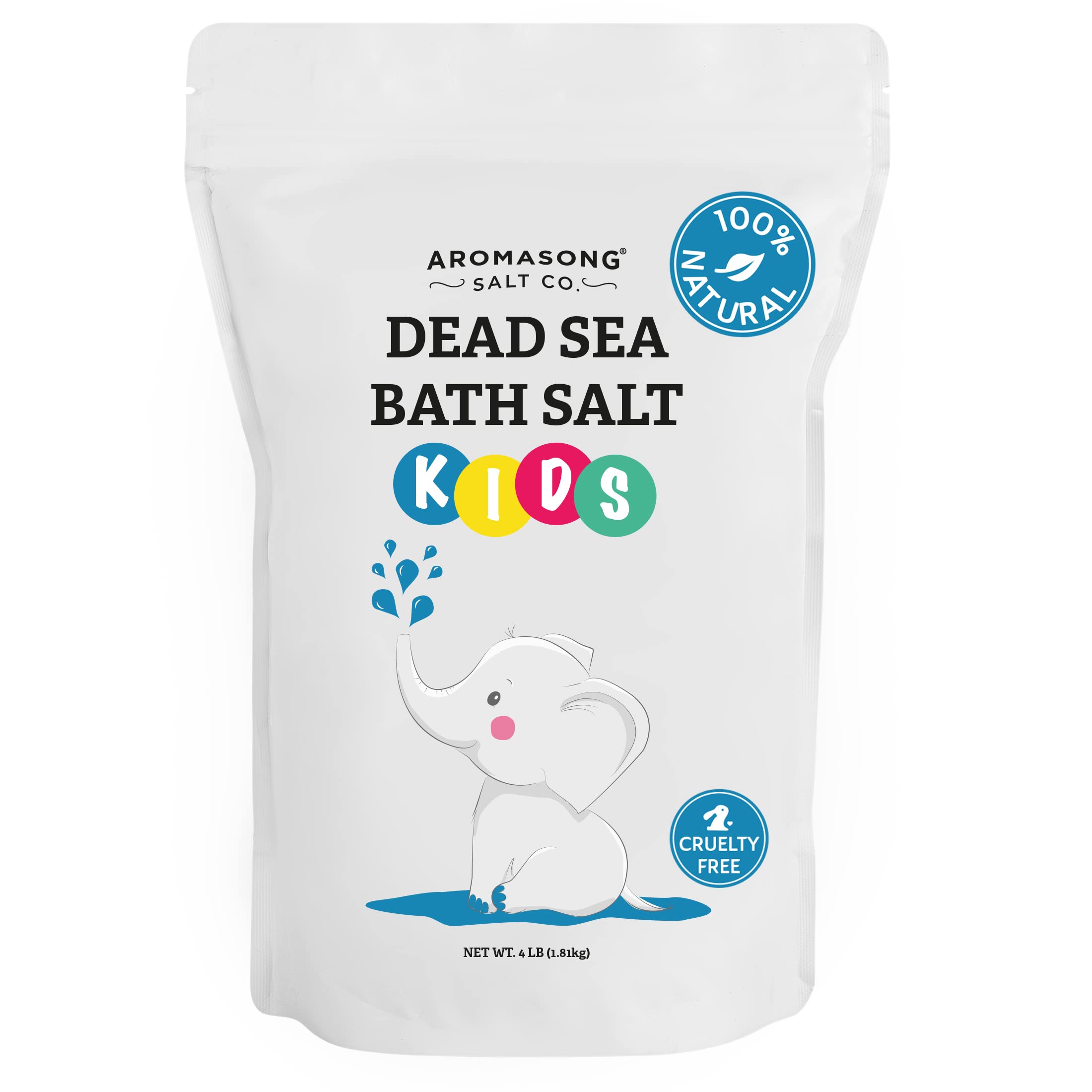 Aromasong sal de mar para niños en grano fino, ideal para baños suaves.
