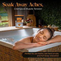 Aromasong Sal Mar Muerto con piedras grandes para exfoliar suavemente.
