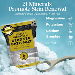 Aromasong sal de mar muerto, exfoliación corporal profunda y suave
