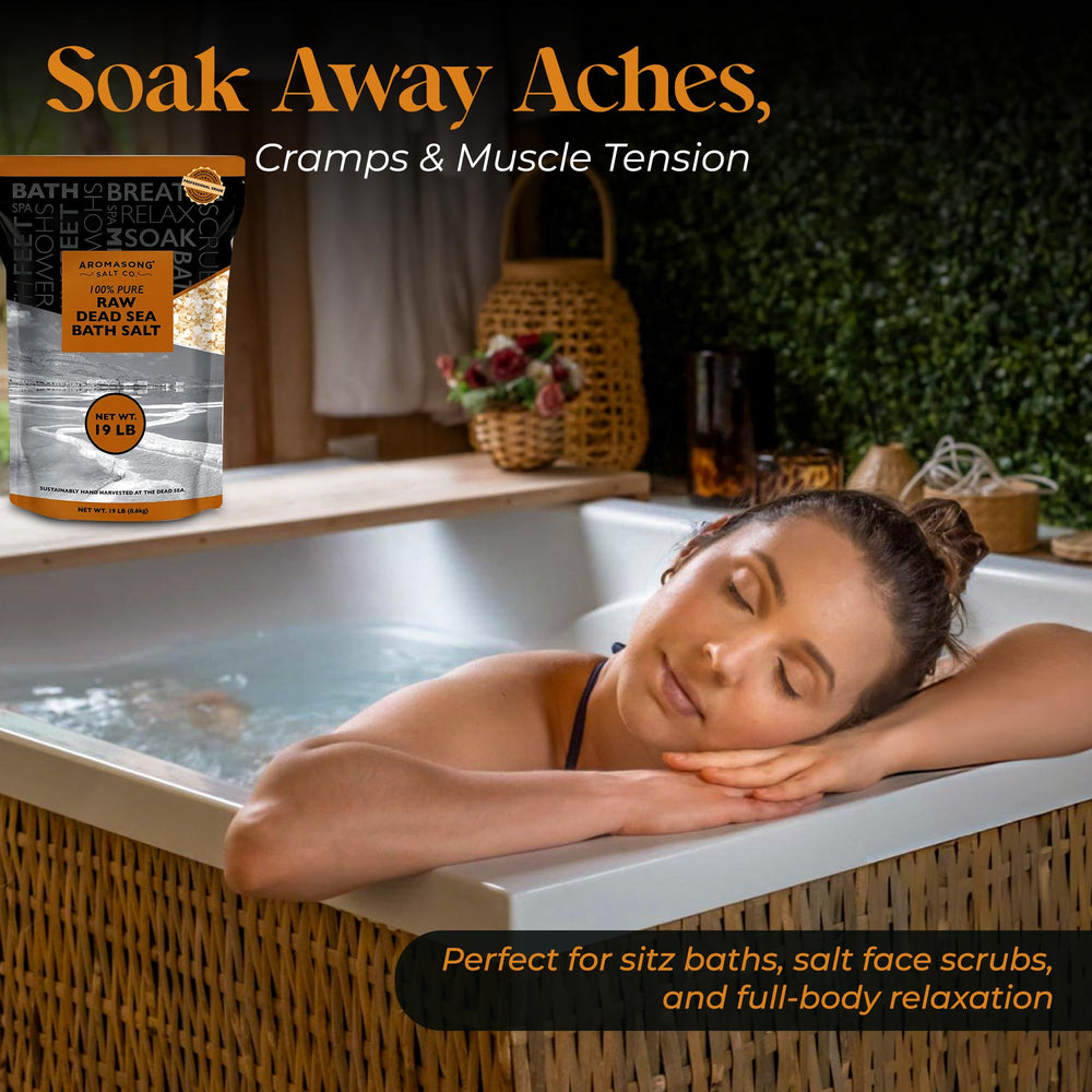 Aromasong sitz bath-ready salt for postnatal comfort and relaxation.