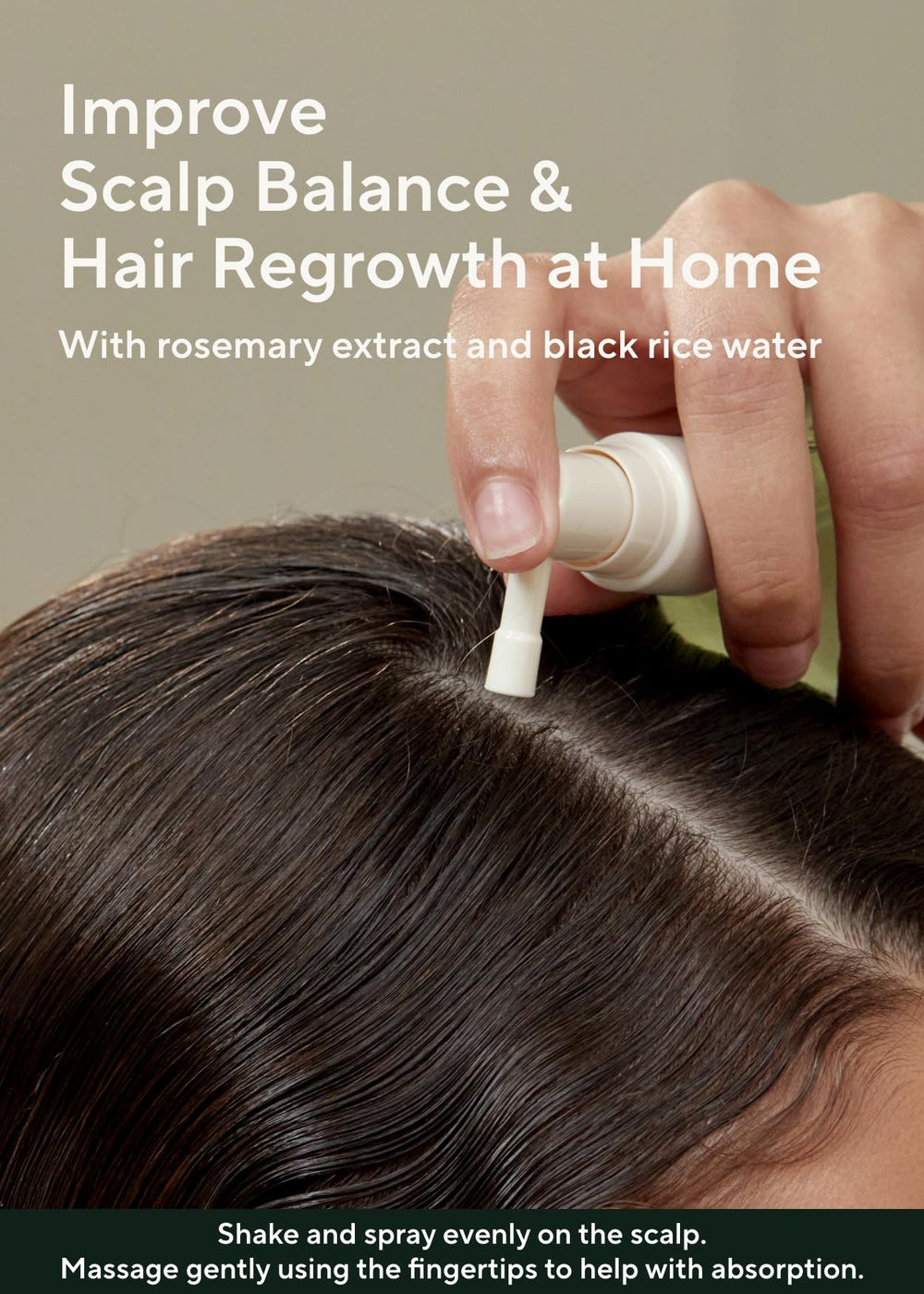 AROMATICA rosemary formula bottle detail highlighting natural ingredients.