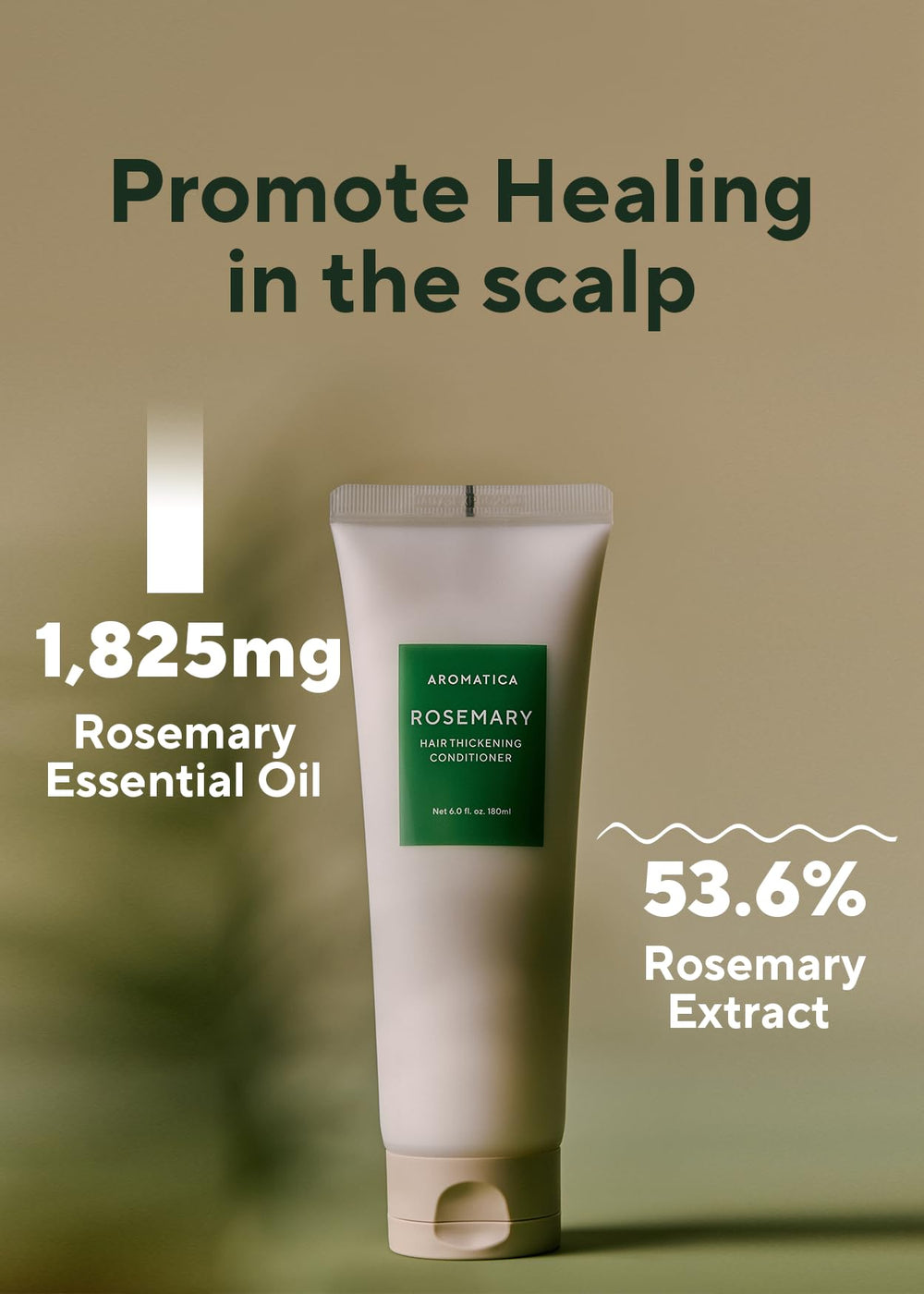 AROMATICA Rosemary Condicionador, ingredientes naturales para cabello sensible