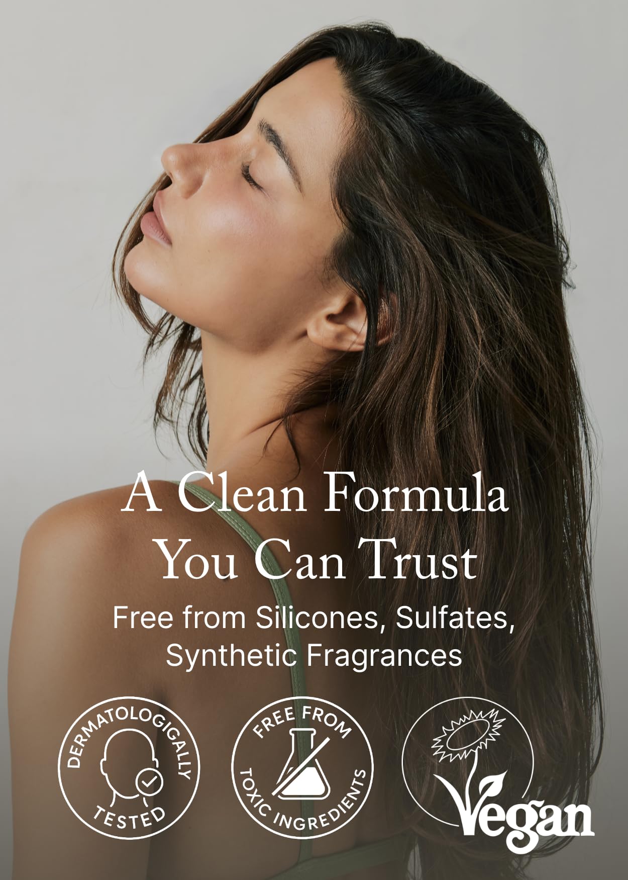 AROMATICA Rosemary Scalp Shampoo vegan-label confirms clean plant-based formulation