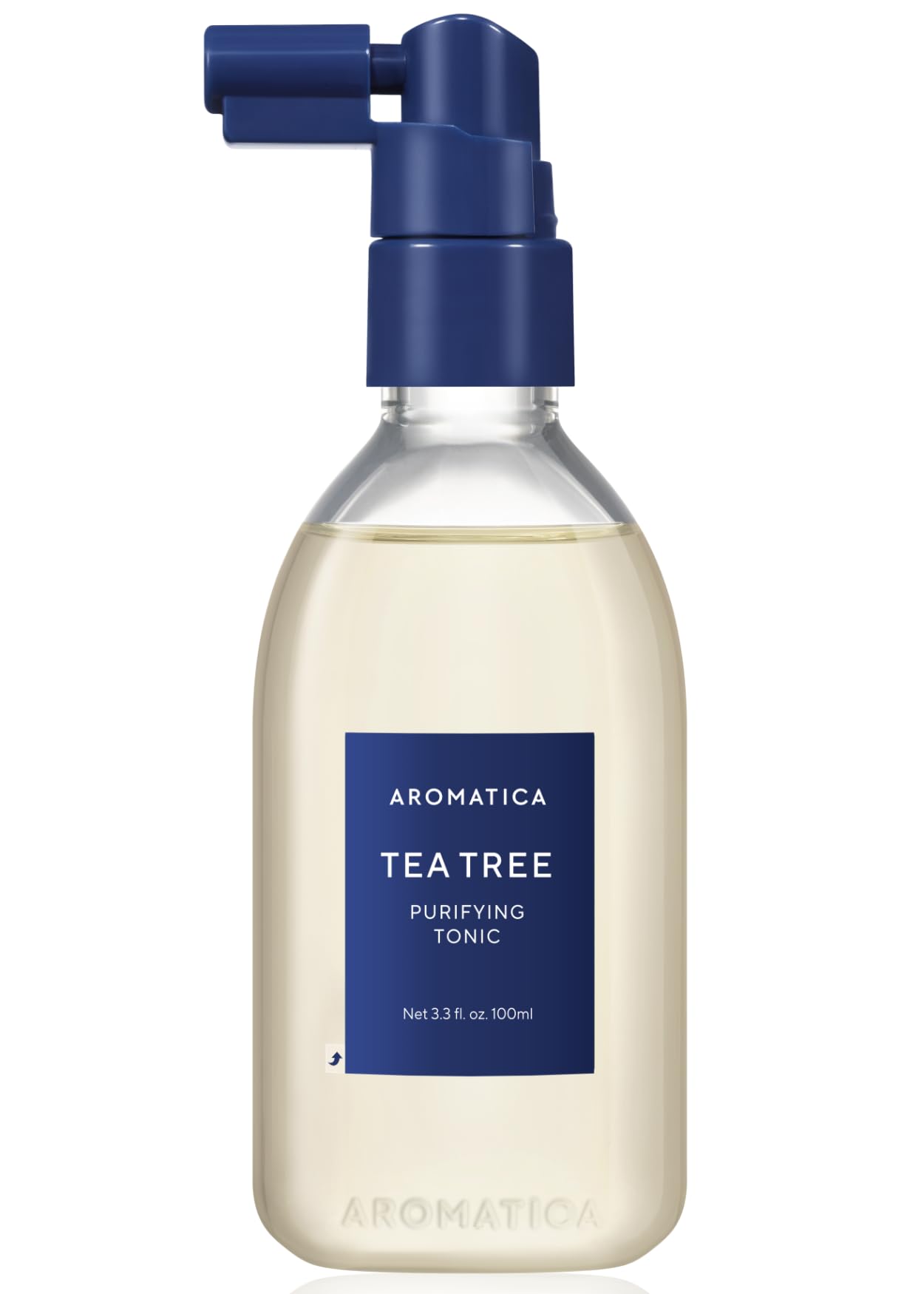 AROMATICA Tea Tree Purifying Tonic en botella, cuidado natural para equilibrar el cuero cabelludo.