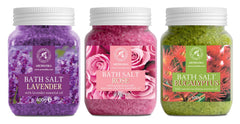 AROMATIKA Rose bottle bath salts for mood-enhancing spa moments.