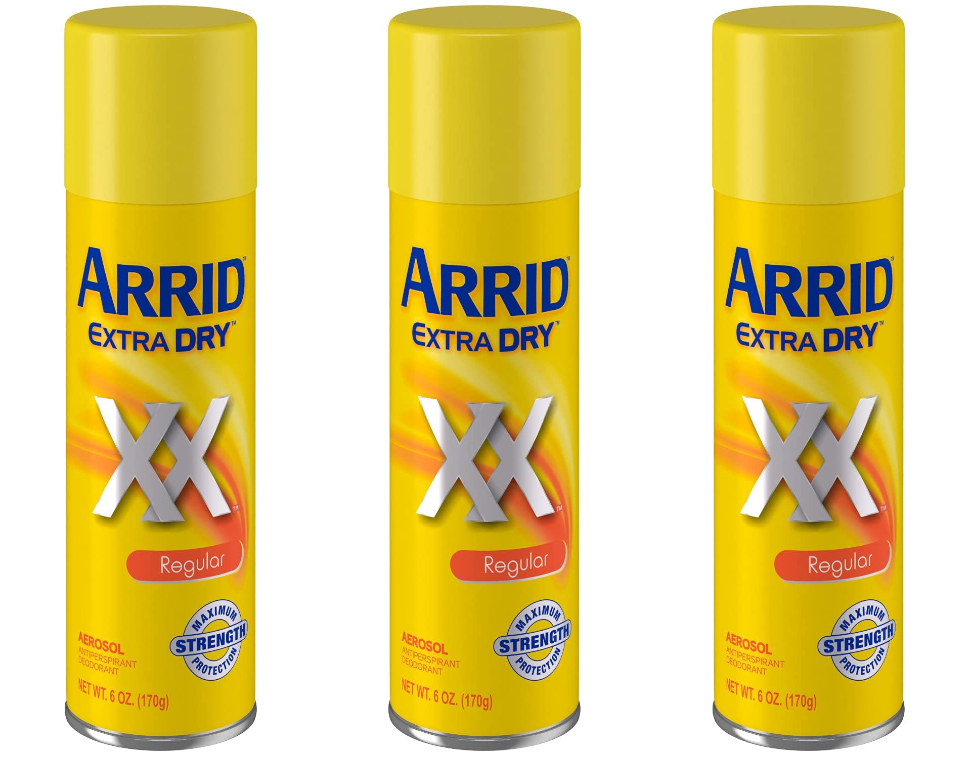 Arrid desodorante en aerosol, protección duradera para todo el día.