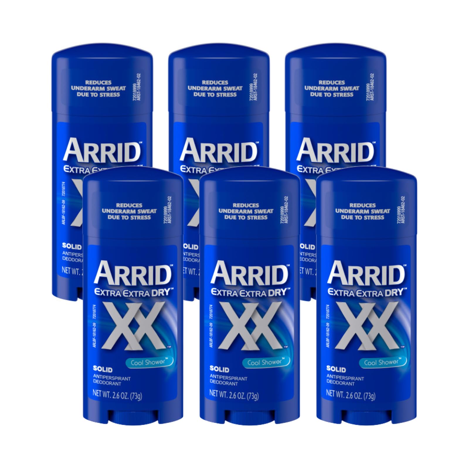 Arrid XX Extra Extra Dry frente del empaque, protección duradera para el día.