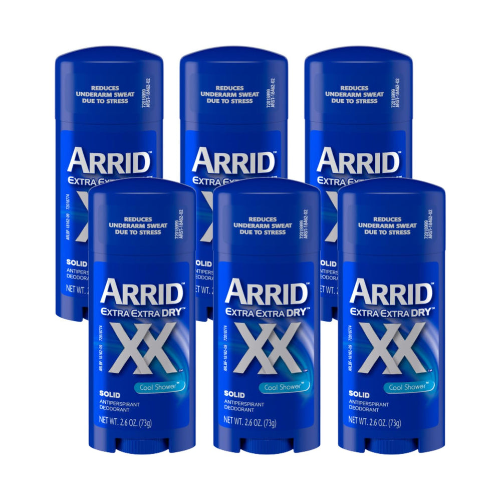 Arrid XX Extra Extra Dry frente del empaque, protección duradera para el día.