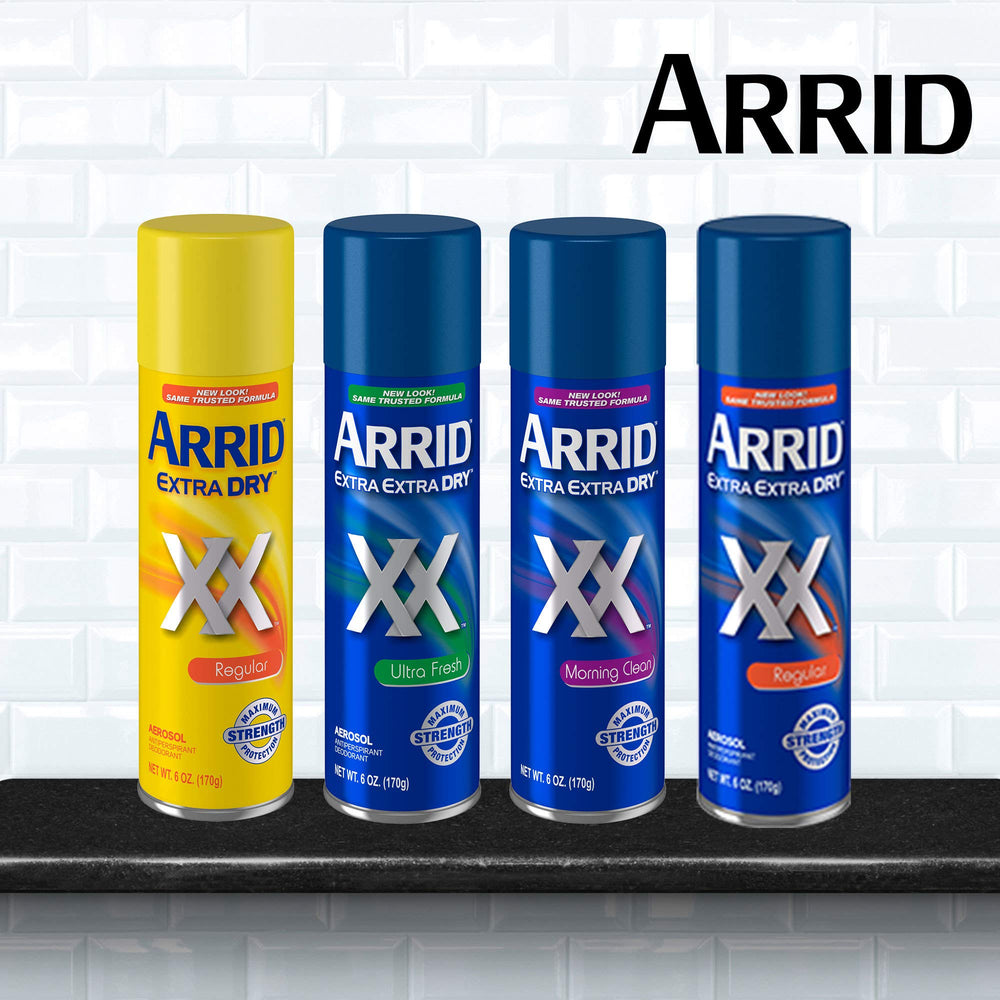 Arrid XX Extra Dry ofrece secado rápido al rociar.