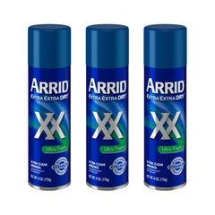 Arrid XX Extra Extra Dry en lata de aerosol, protección duradera para todo el día.