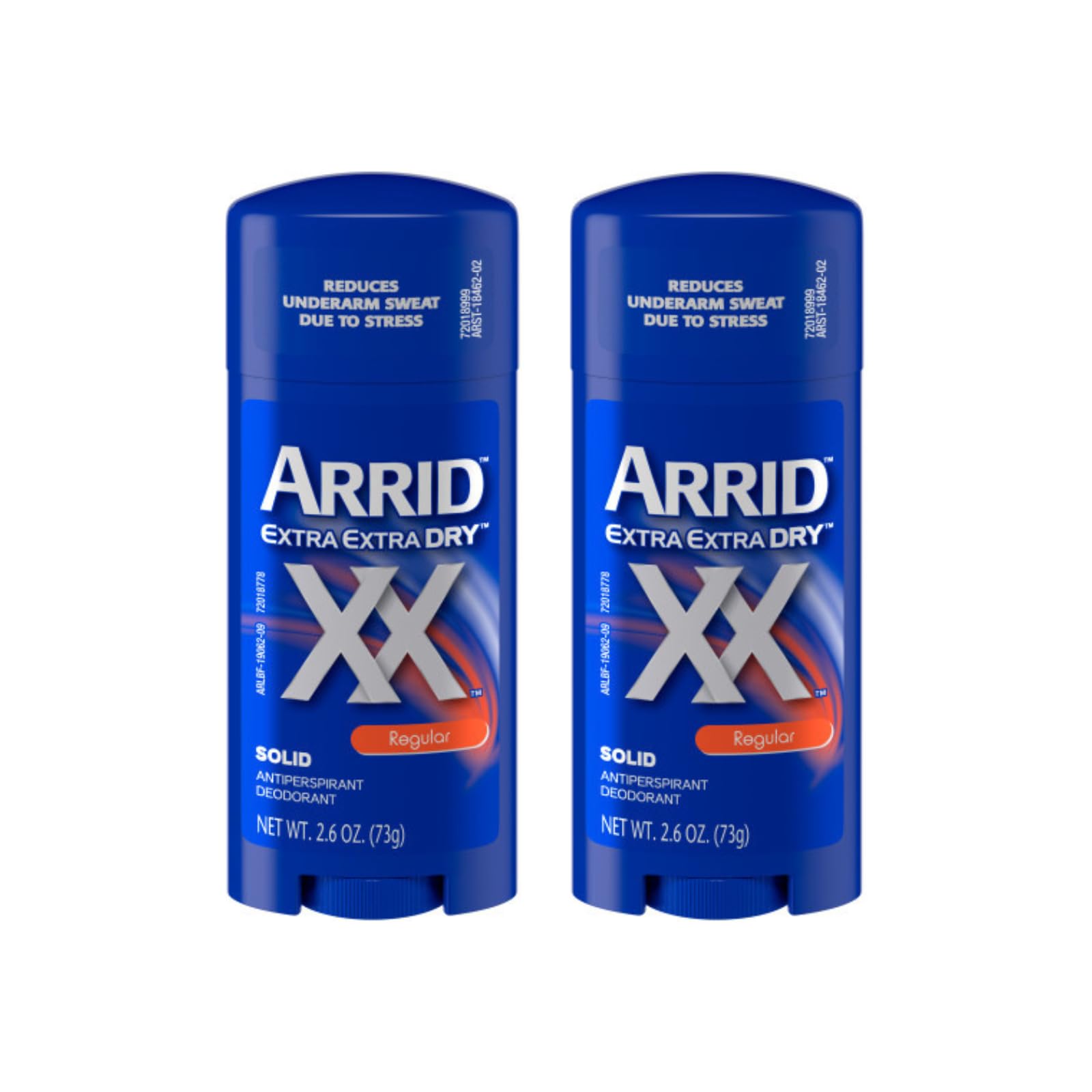 Arrid XX Extra Extra Dry solid deodorant pack of 2 for all-day dryness.