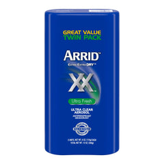 Arrid XX Extra Extra Dry Ultra Clear aerosol spray for quick-dry underarm protection