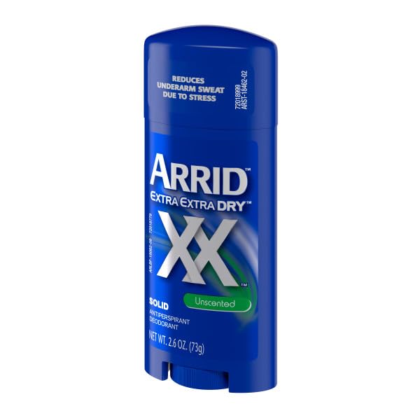 Arrid XX underarm application shot featuring unscented stick for easy daily use