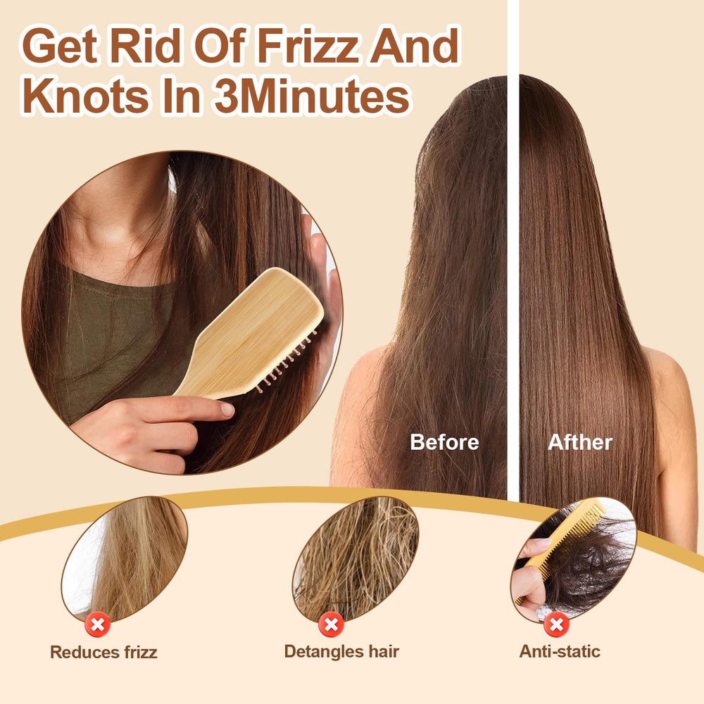 Arshray anti-static brush reduces frizz for a neat look.