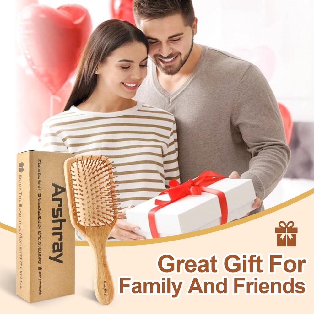 Arshray bamboo comb static-reduction helps manage flyaways
