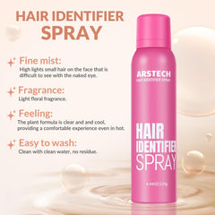 Arstech dermaplaning spray applied on face for moisturization and hair visibility