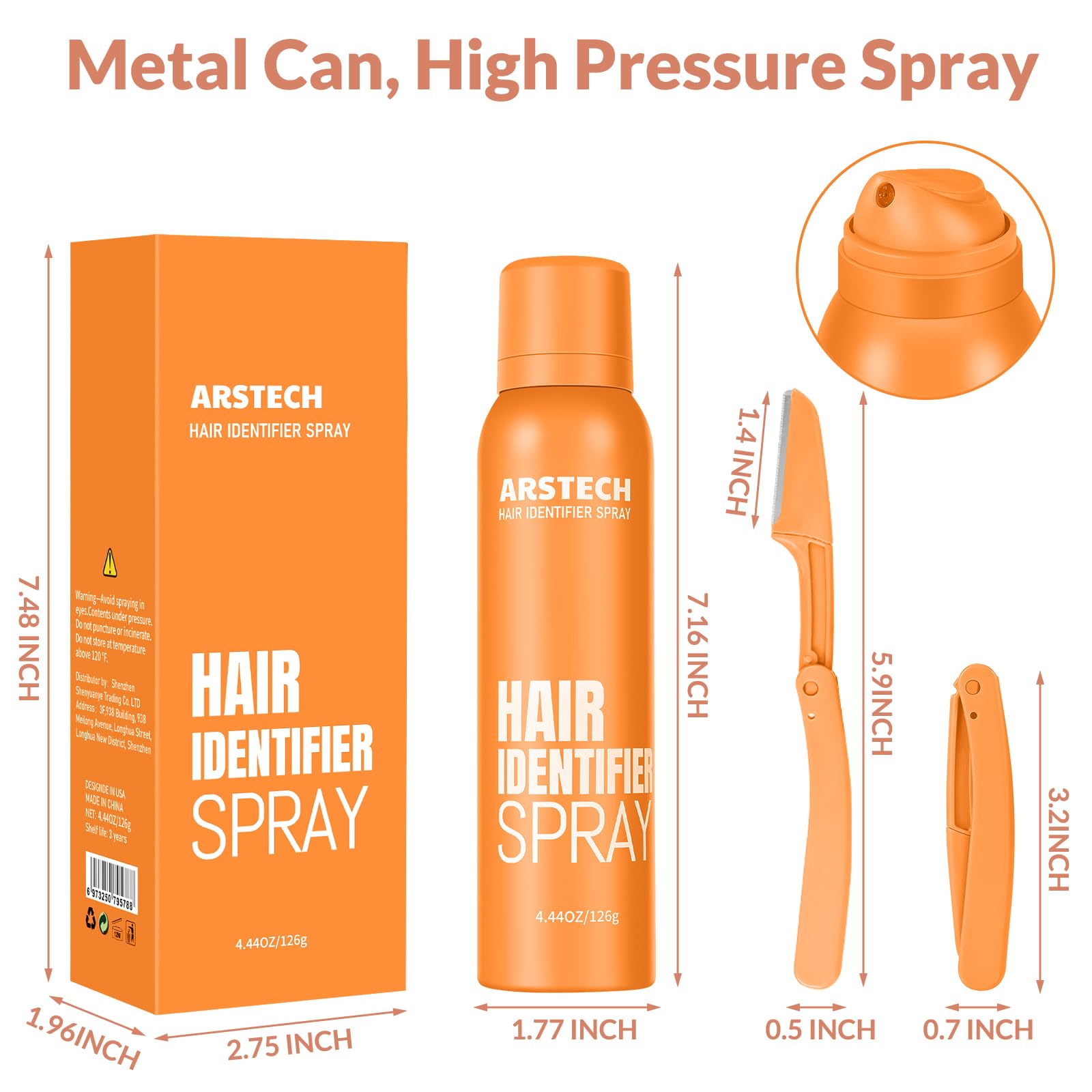 arstech Dermaplaning spray demonstrates application on face for visibility of hairs.
