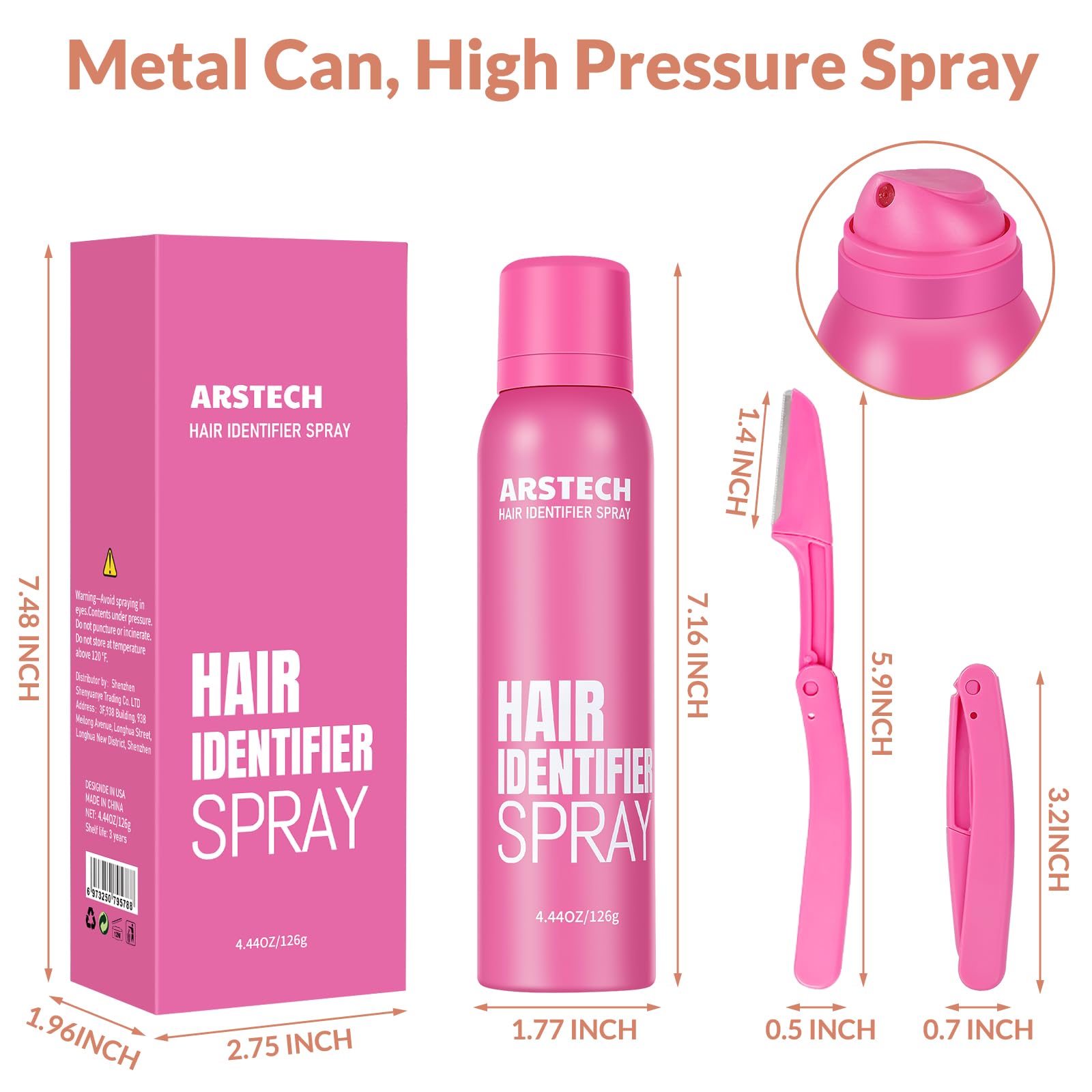 Arstech four-pack face razors with non-slip handle for smooth shaving