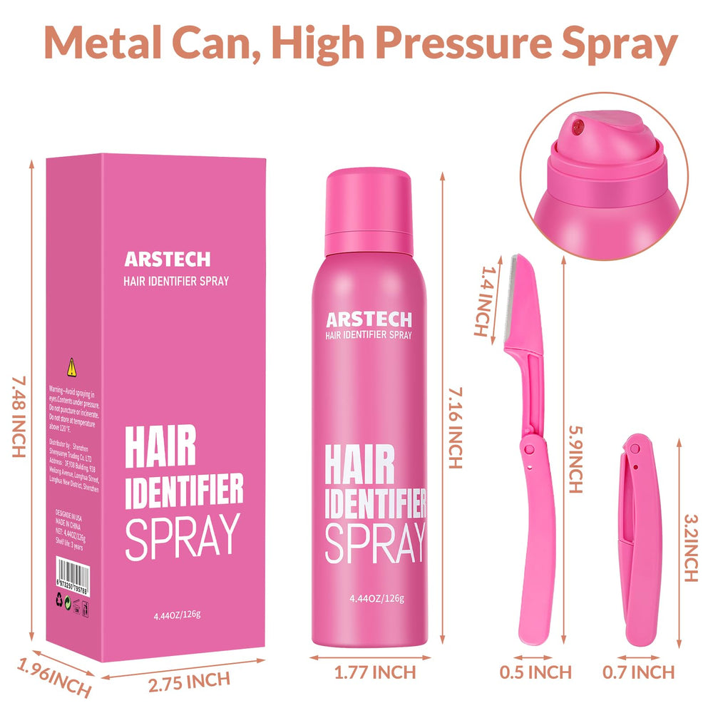 Arstech four-pack face razors with non-slip handle for smooth shaving