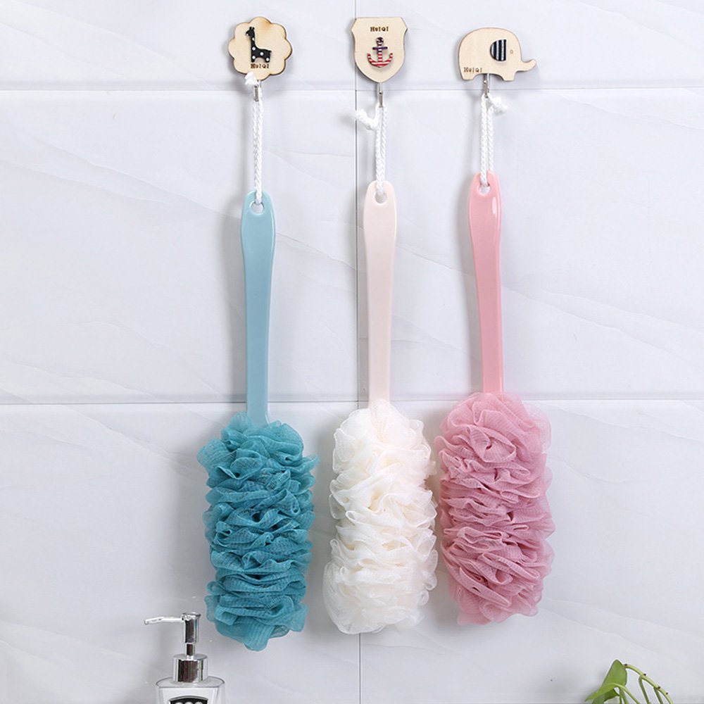 Arswin family-friendly back-scrubber blue suitable for all ages.