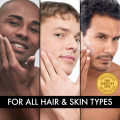 The Art of Shaving Unscented Pre-Shave Oil application massaging into beard softens hair.