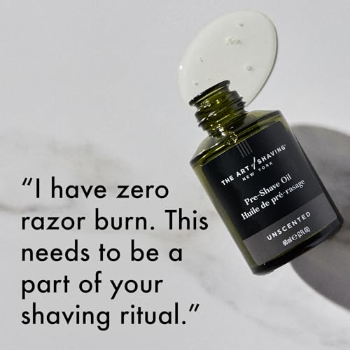 The Art of Shaving Unscented Pre-Shave Oil suits sensitive skin types.