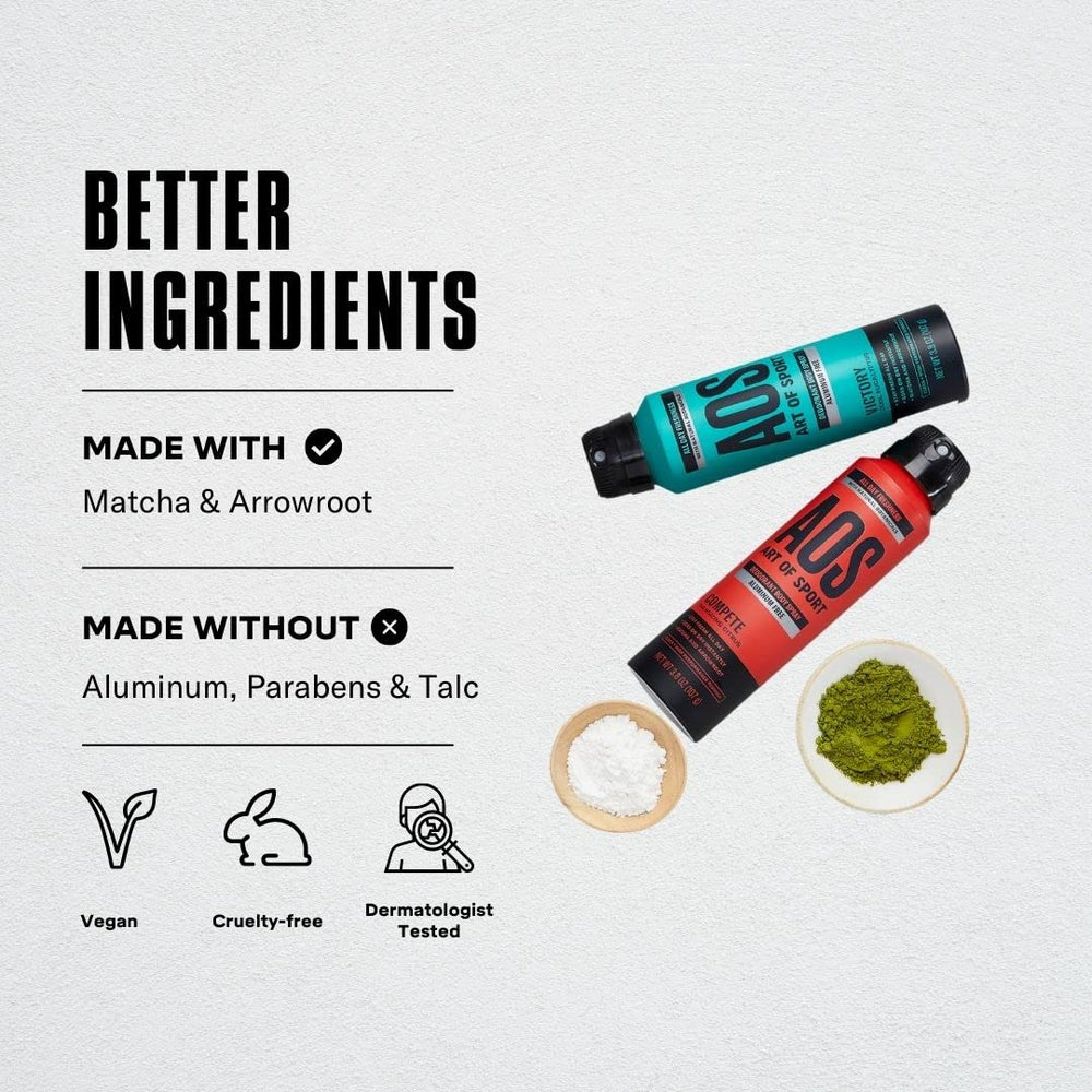 Art of Sport aluminum-free formula ideal for athletes seeking long-lasting odor control.